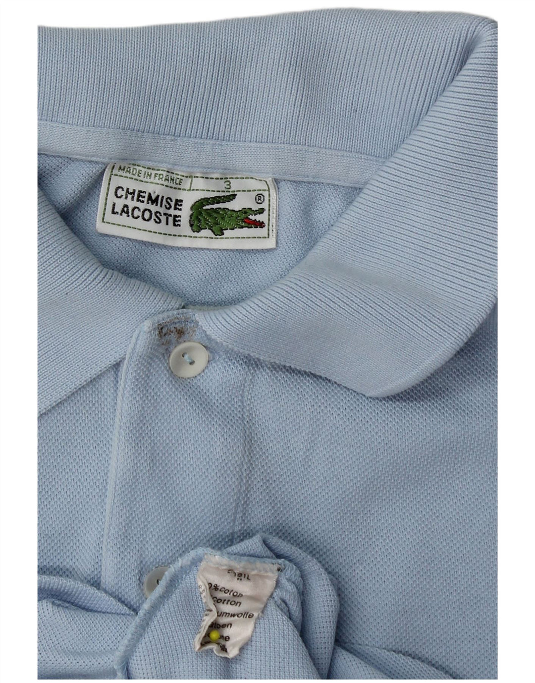 Ανδρικό μπλουζάκι πόλο Lacoste, μέγεθος 3, μικρό μπλε βαμβακερό