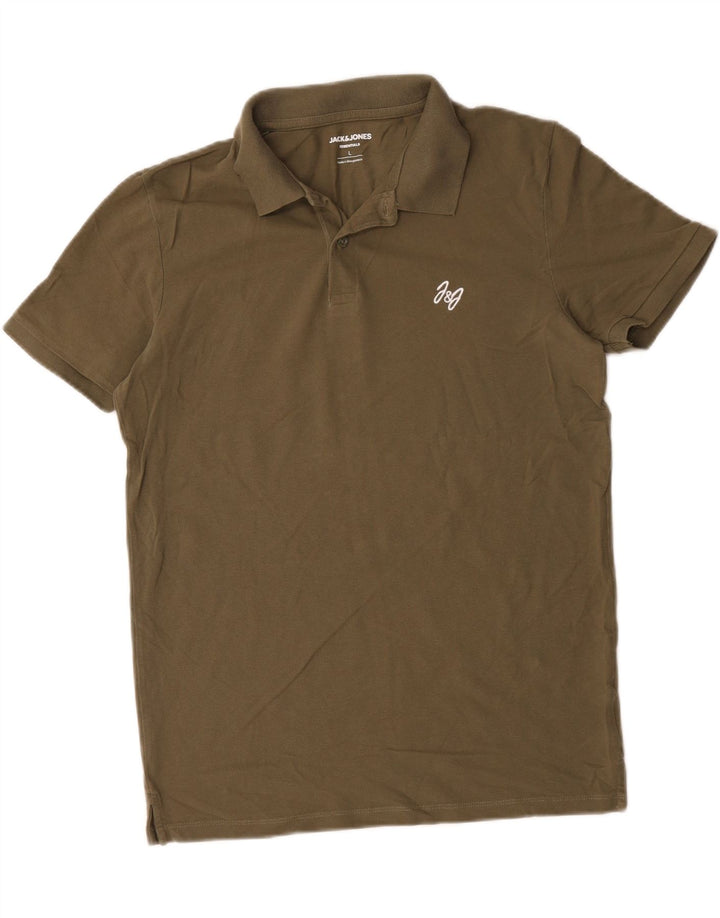 Jack & Jones Ανδρικό πουκάμισο πόλο από βαμβακερό χακί
