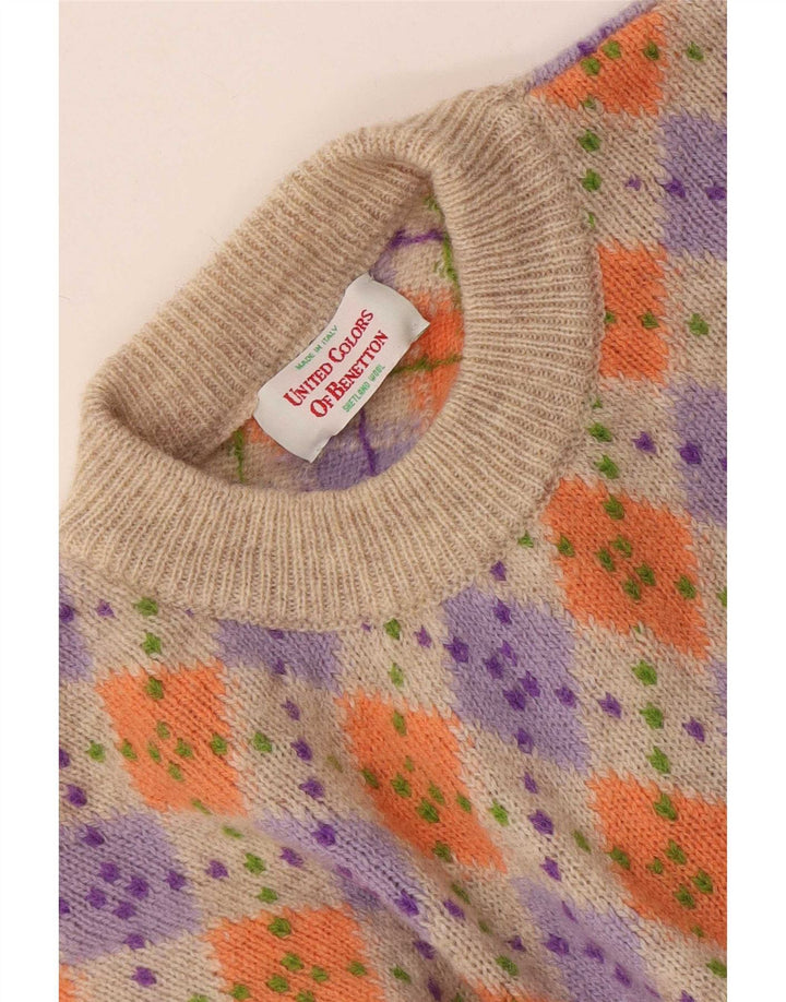 Ανδρικό πουλόβερ Benetton Crew Neck Jumper IT 48 Medium Πολύχρωμο
