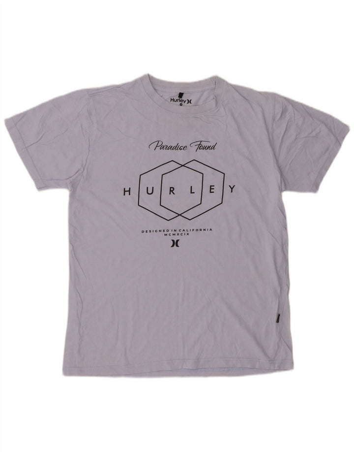 Ανδρικό γραφικό μπλουζάκι HURLEY Τοπ μεσαίο μπλε βαμβακερό