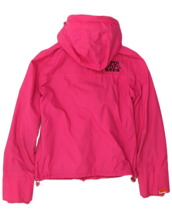 Superdry Womens The Windcheater Hooded Windbreaker Jacket UK 10 Small Pink