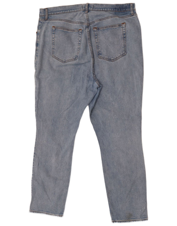 Abercrombie & Fitch γυναικείο ψηλό ίσιο τζιν US 20 3XL W35 L31 μπλε