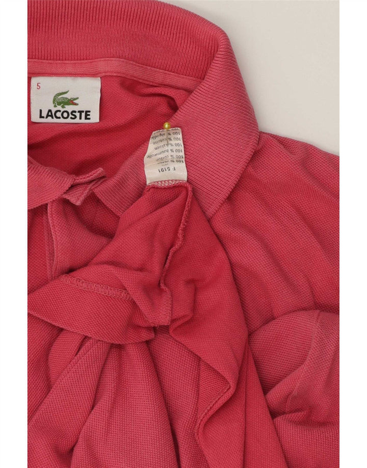 Ανδρικό πουκάμισο πόλο Lacoste Νούμερο 5 Μεγάλο ροζ βαμβακερό