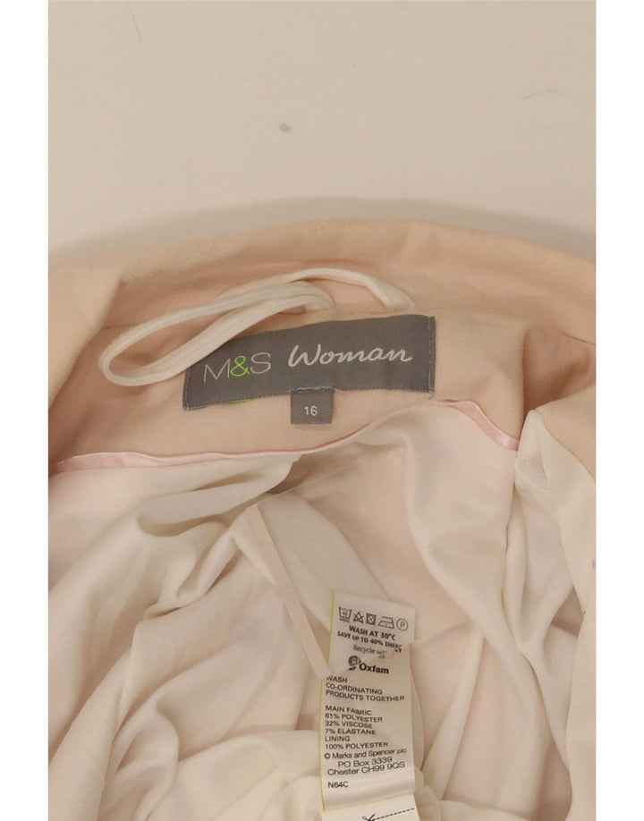 Marks & Spencer Γυναικείο μπουφάν 3/4 μανίκι 1 κουμπί UK 16 μεγάλο ροζ