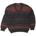 Il Granchio Ανδρικό πουλόβερ με λαιμόκοψη σε σχήμα V Large Grey Fair Isle