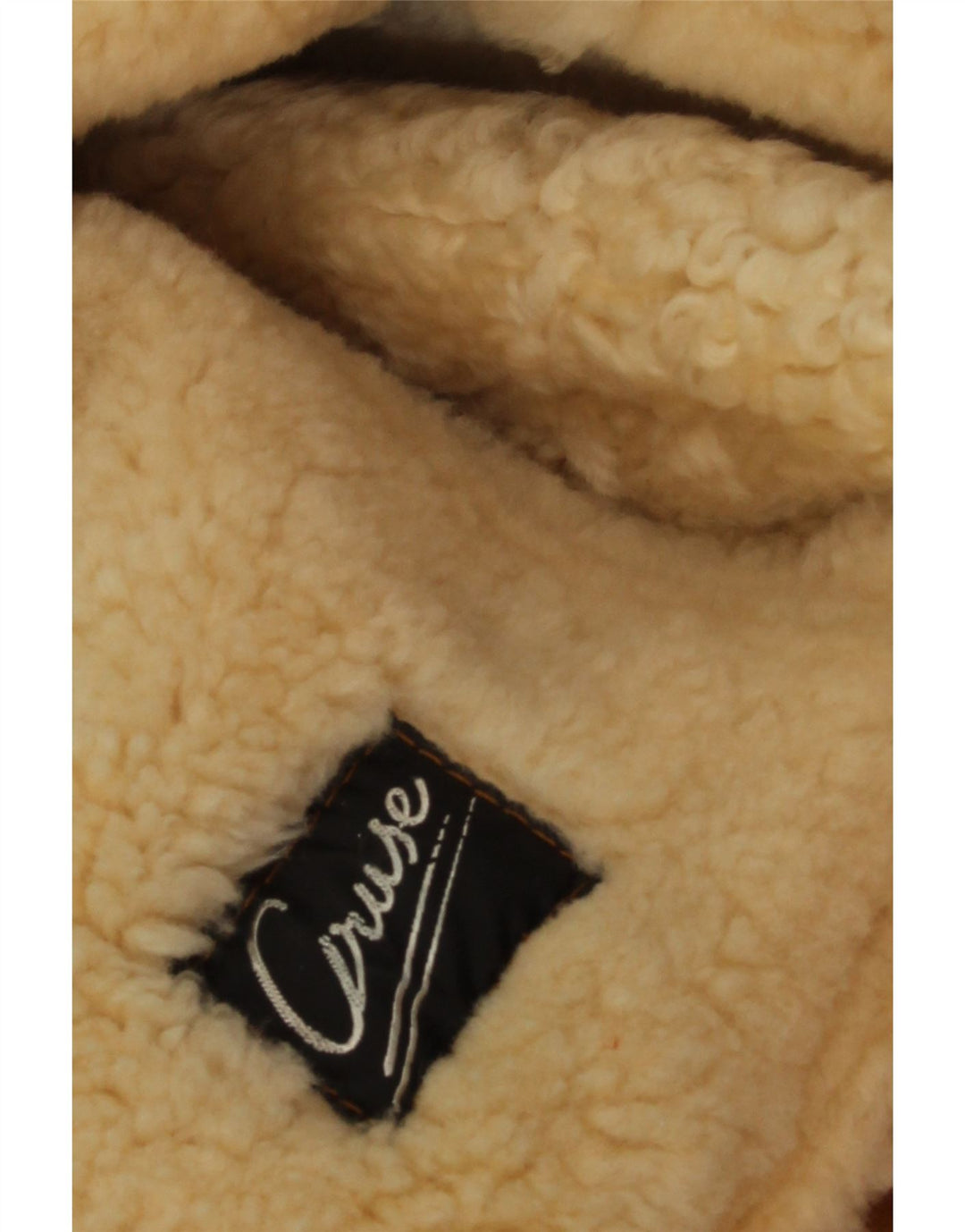 Vintage Γυναικείο Μπουφάν με κουκούλα Shearling EU 40 Δερμάτινο μεσαίο μπεζ