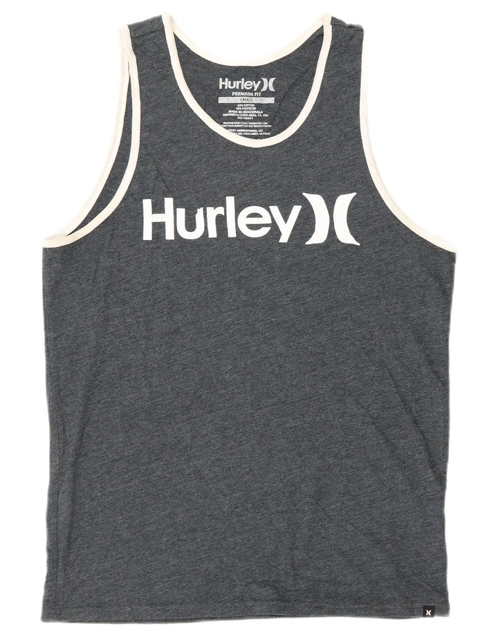 HURLEY Ανδρικό γραφικό γιλέκο Premium Fit Μικρό βαμβακερό γκρι