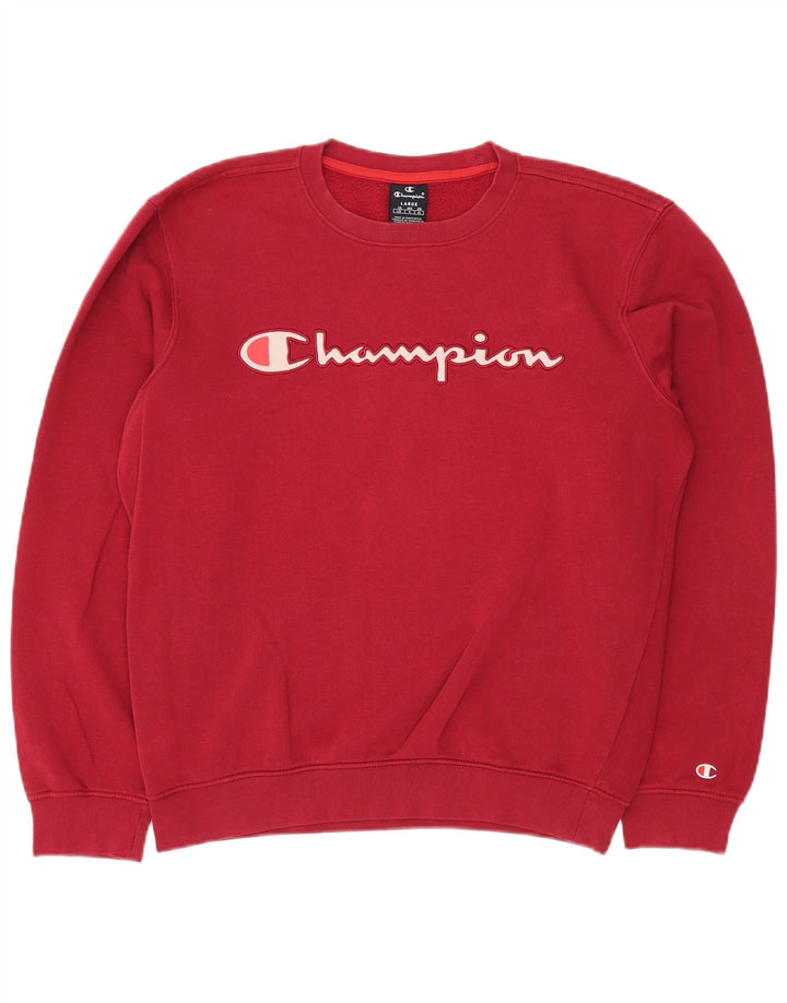 Ανδρικό Φούτερ Champion Graphic Jumper Μεγάλο κόκκινο βαμβακερό