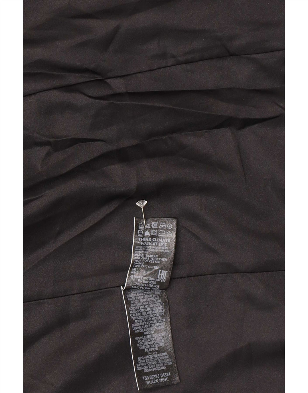 Marks & Spencer Γυναικείο μπουφάν 3/4 με ανοιχτό μπλέιζερ UK 8 μικρό μαύρο