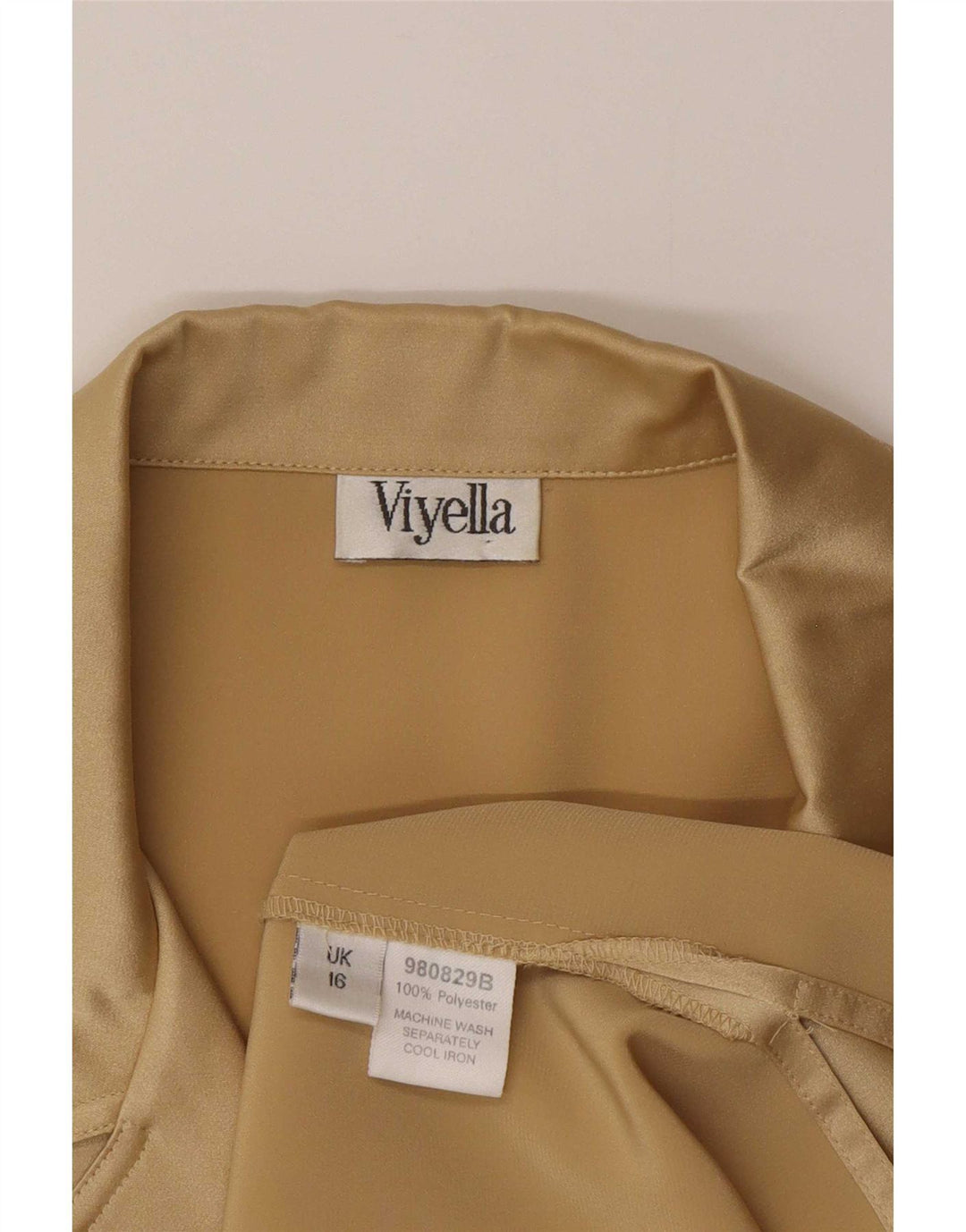 Γυναικείο πουκάμισο Viyella Μπλούζα UK 16 Large Gold Polyester