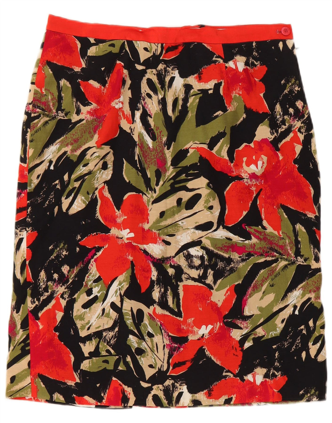 Vintage Γυναικεία Pencil Φούστα W28 Medium Black Floral