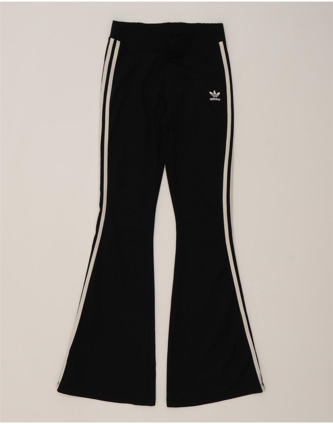 Adidas Γυναικεία φόρμα Flare Παντελόνι UK 12 Μεσαίου Μαύρου Πολυεστέρα