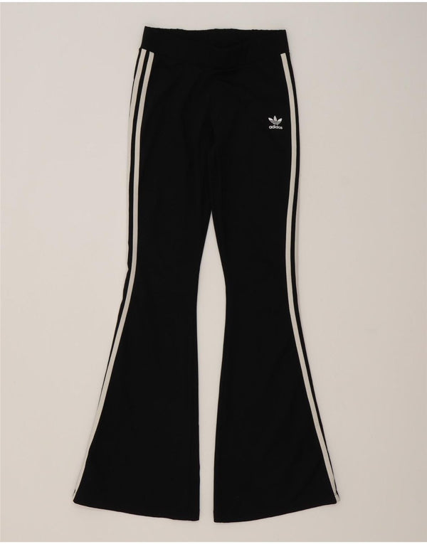 Adidas Γυναικεία φόρμα Flare Παντελόνι UK 12 Μεσαίου Μαύρου Πολυεστέρα