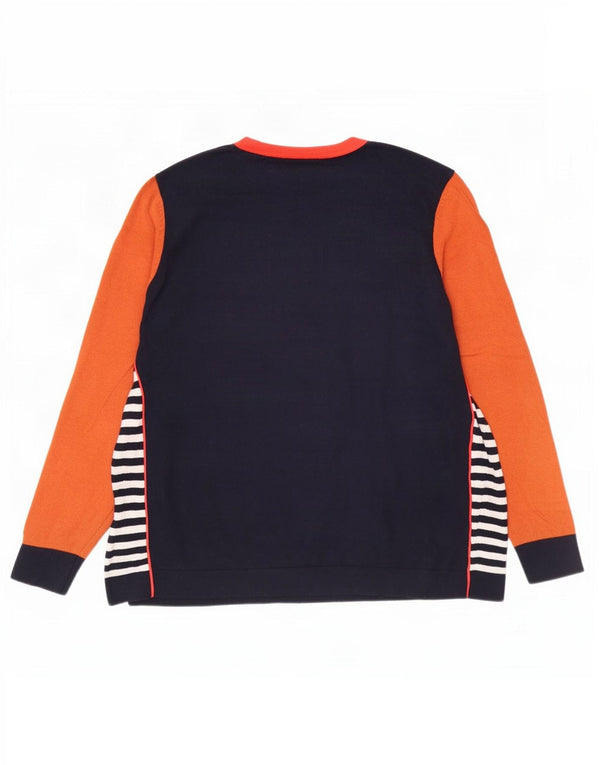 White Stuff Womens Boat Neck Jumper Sweater UK 16 Large Navy Blue