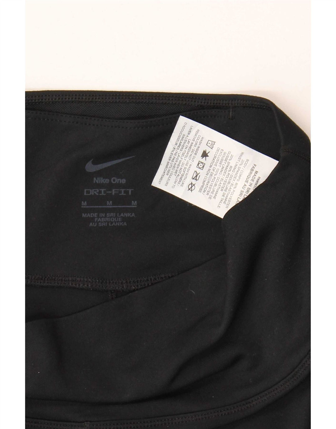 Γυναικεία κολάν Nike Dri Fit Crop UK 12 μεσαίου μαύρου πολυεστέρα