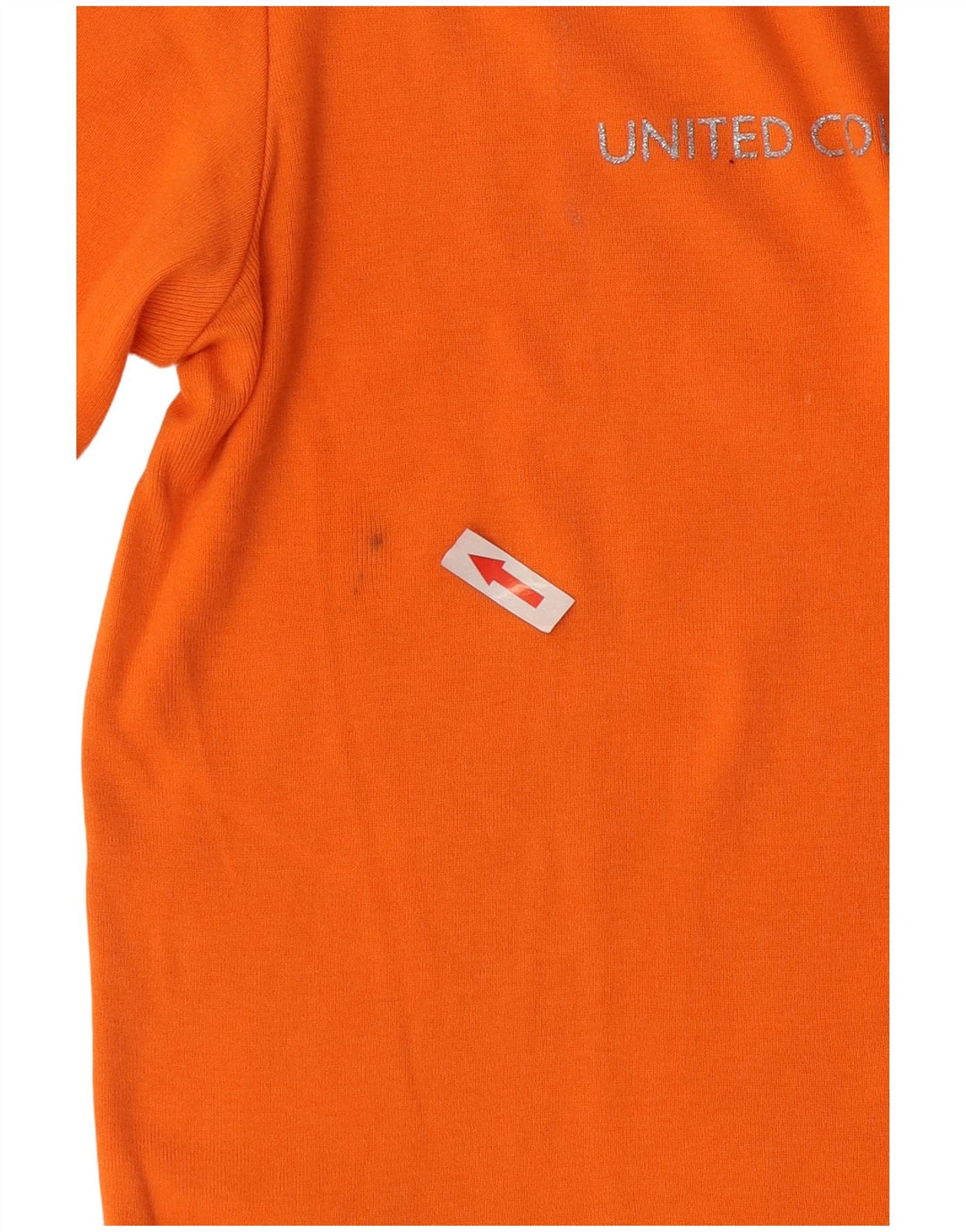 Γυναικείο γραφικό μπλουζάκι Benetton Top UK 14 Medium Orange