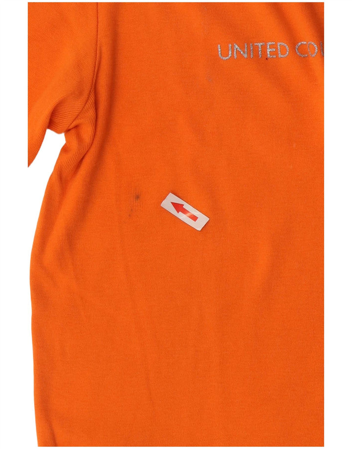 Γυναικείο γραφικό μπλουζάκι Benetton Top UK 14 Medium Orange