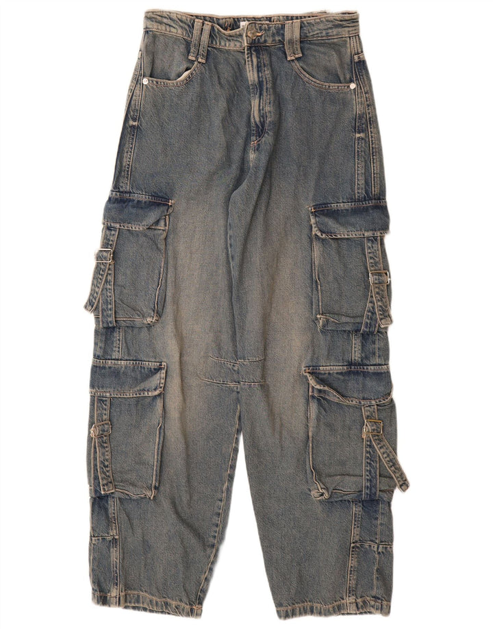 Zara Γυναικείο Τζιν κωνικό Cargo EU 40 Medium W30 L32 Μπλε