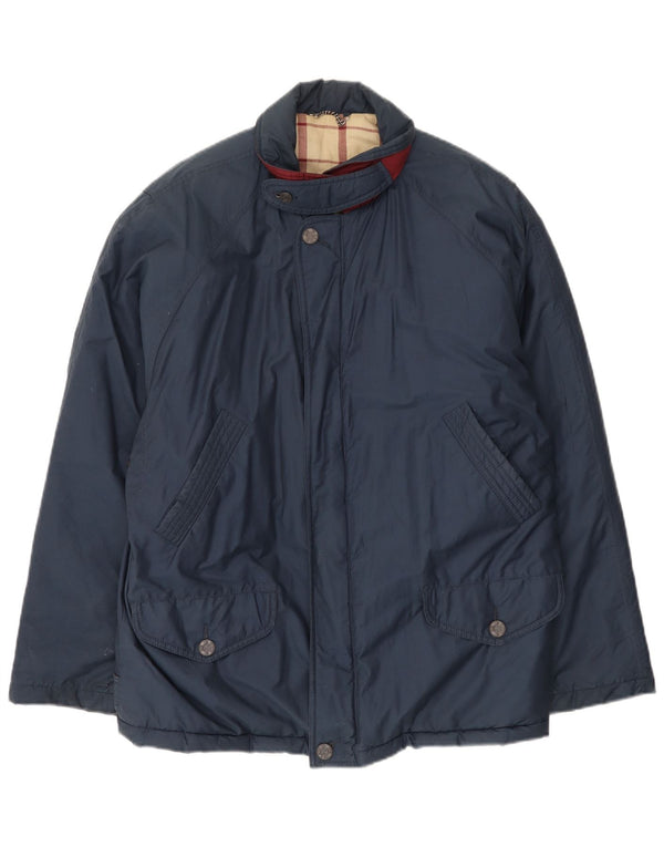 Ανδρικό τζάκετ St Michael Loose Fit Windbreaker UK 38 Medium Navy Blue Cotton