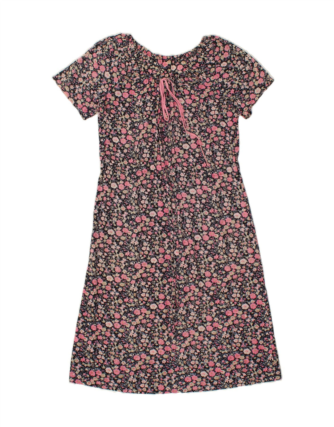 VINTAGE Womens Basic Dress UK 14 Medium Multicoloured Floral Vintage Vintage and Second-Hand Vintage from Messina Hembry 