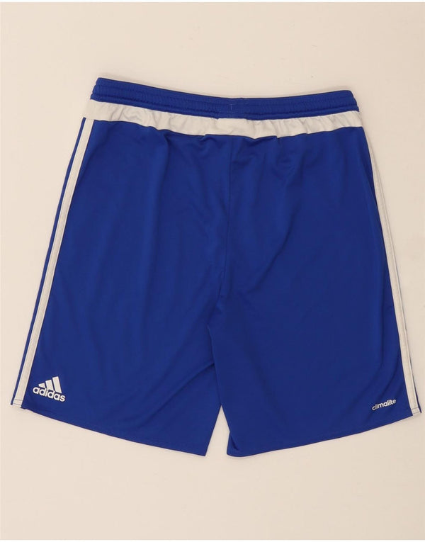 Adidas Boys Aeroready Sport Shorts 13-14 Years  Blue Striped Polyester