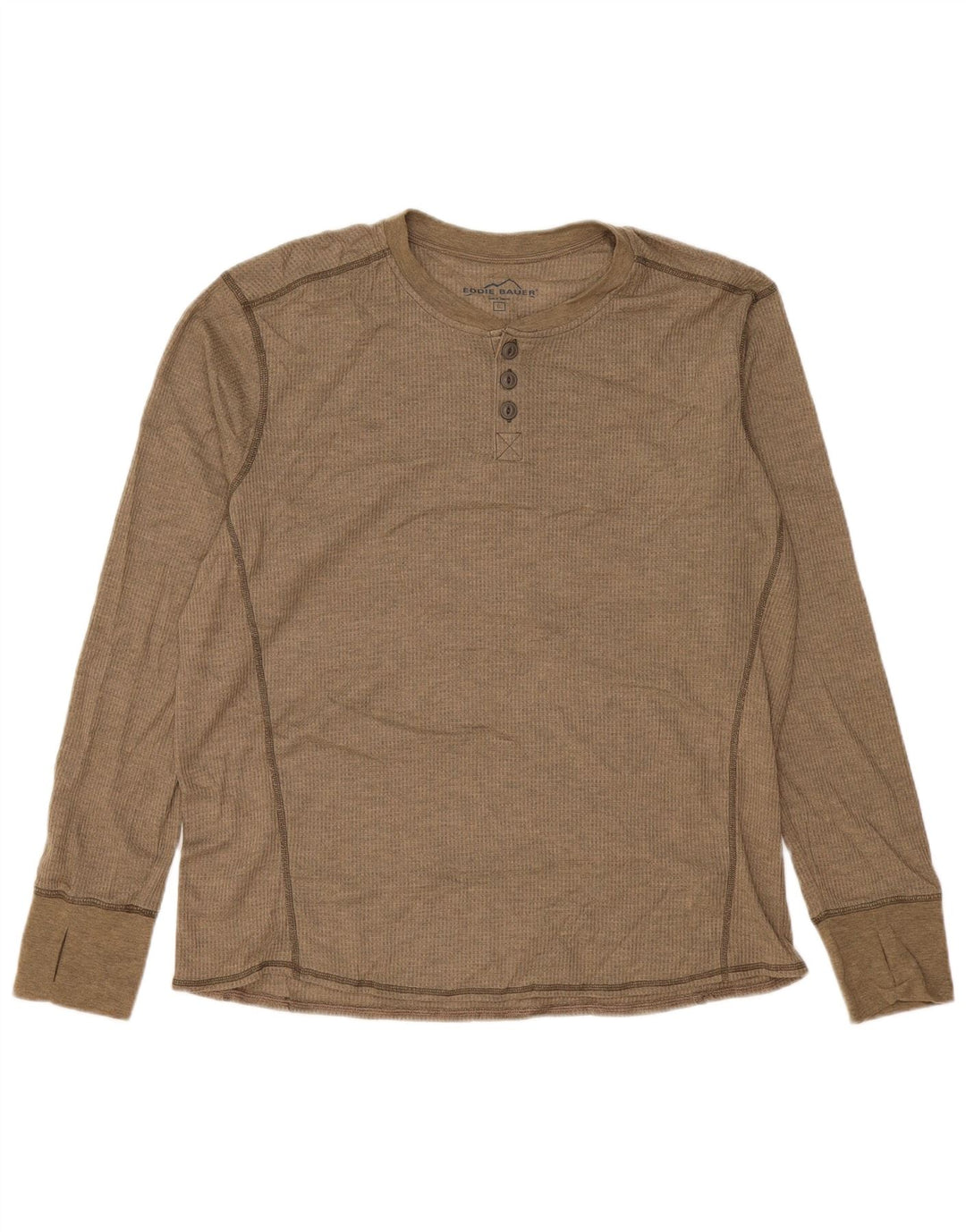 Eddie Bauer Ανδρικό τοπ μακρυμάνικο μεγάλο μπεζ πολυεστέρα