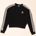 Γυναικεία φούτερ Adidas Crop Oversized Jumper UK 8 Small Black Polyester