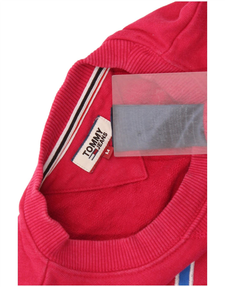Tommy Hilfiger Γυναικείο γραφικό υπερμεγέθη φούτερ Jumper UK 14 Medium Pink