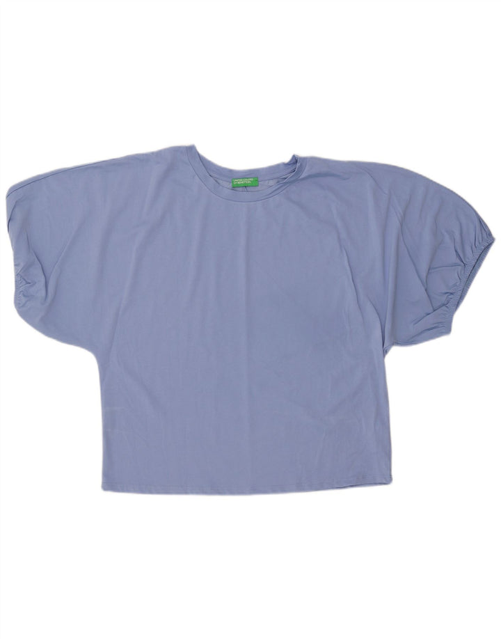 BENETTON Γυναικείο T-Shirt Top UK 14 Medium Blue Cotton
