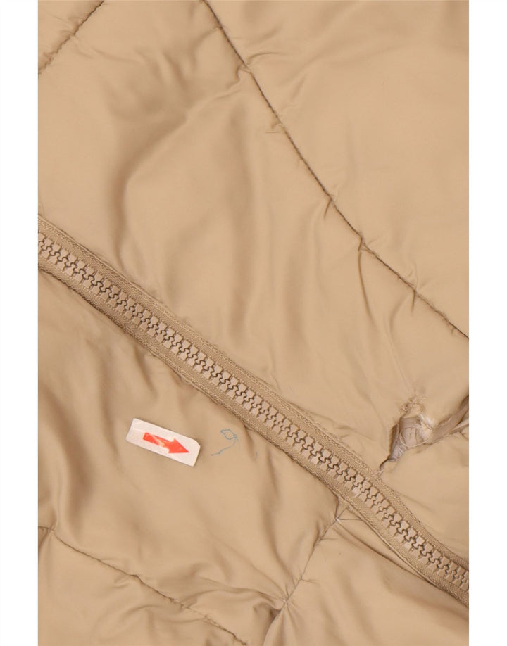 Zara Girls Hooded Jacket 11-12 Years Beige Polyester