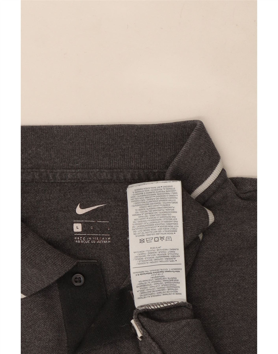 Ανδρικό μπλουζάκι πόλο Nike μεγάλο γκρι βαμβακερό