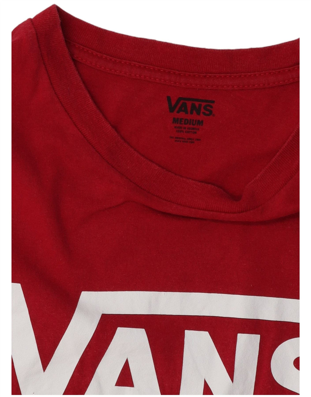 Ανδρικό γραφικό T-Shirt VANS Top Μεσαίο κόκκινο βαμβακερό