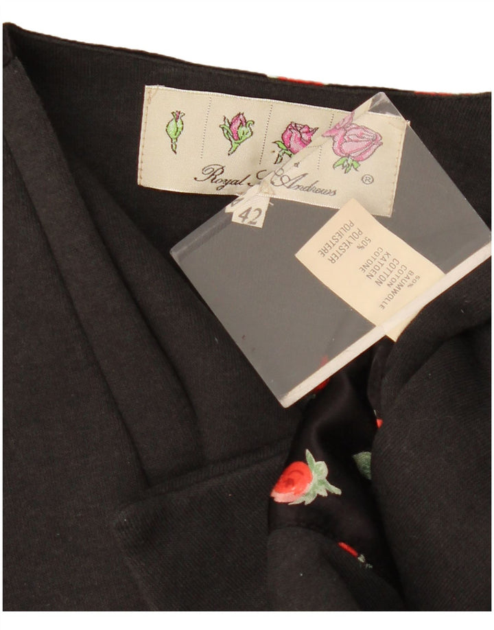 Vintage Γυναικείο Γιλέκο IT 44 Medium Grey Floral Βαμβακερό