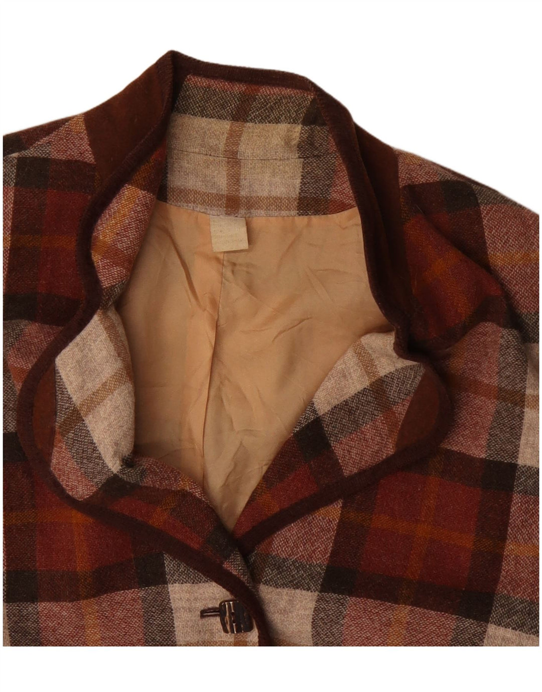 Vintage γυναικείο μπουφάν blazer UK 20 2XL μπορντό πολυακρυλικό