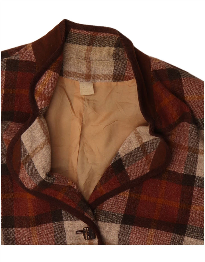 Vintage γυναικείο μπουφάν blazer UK 20 2XL μπορντό πολυακρυλικό