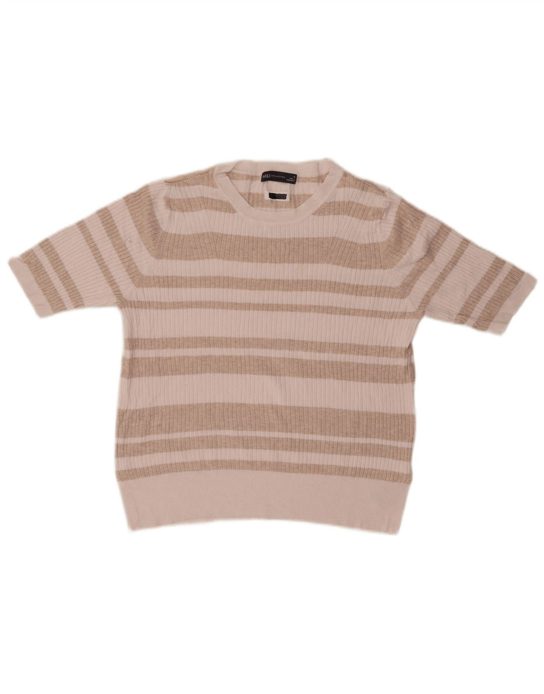 Γυναικείο πουλόβερ MARKS & SPENCER Crop Crew Neck Jumper UK 16 Large Beige