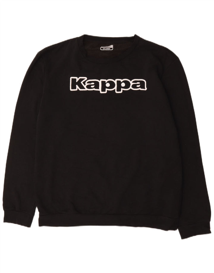 Ανδρικό γραφικό φούτερ Kappa Jumper 2XL Μαύρο βαμβακερό