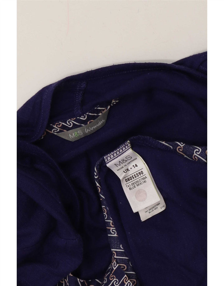 Γυναικεία ζακέτα Marks & Spencer Top UK 14 Medium Blue Polyester