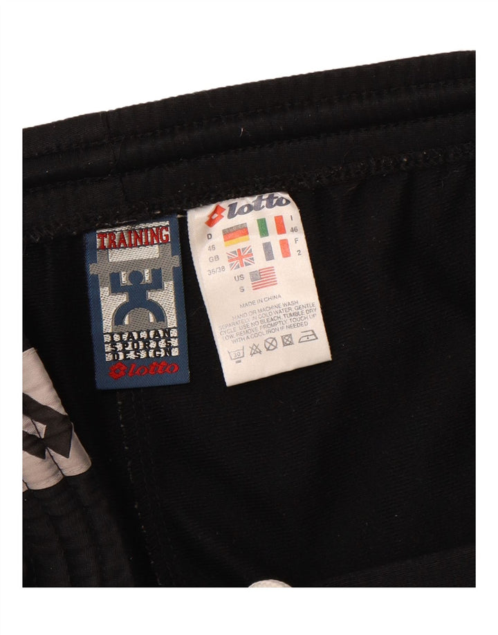 LOTTO Mens Graphic Tracksuit Trousers UK 36/38 Small  Black Polyester