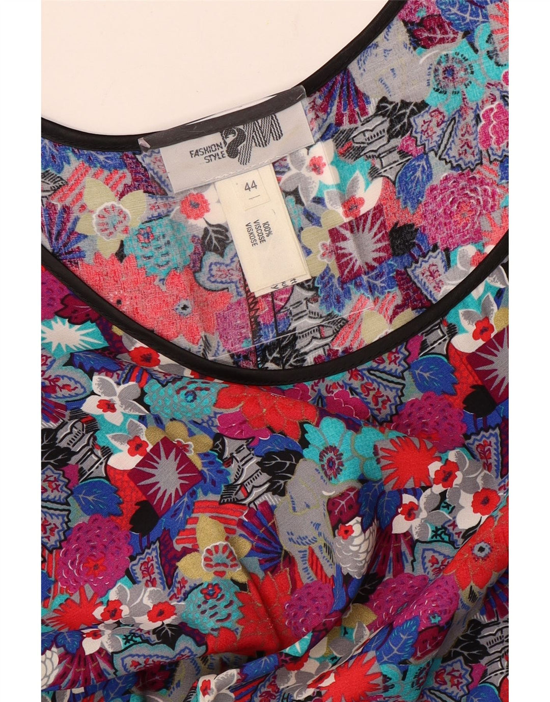 VINTAGE Γυναικείο Φόρεμα A-Line EU 44 XL Πολύχρωμο Floral Viscose