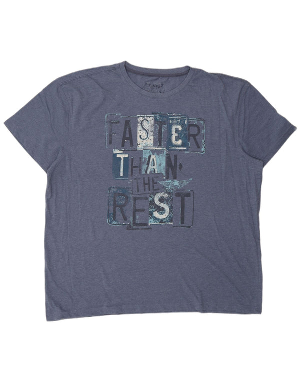 ARIZONA Ανδρικό γραφικό T-Shirt Top 3XL Navy Blue Cotton