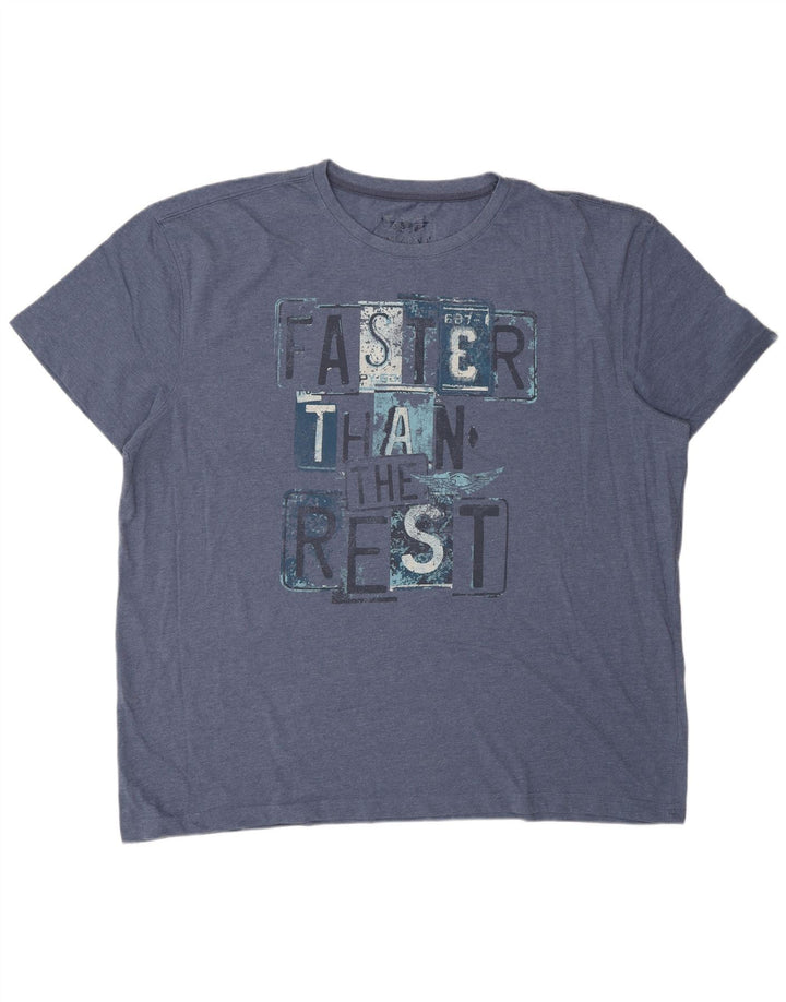 ARIZONA Ανδρικό γραφικό T-Shirt Top 3XL Navy Blue Cotton