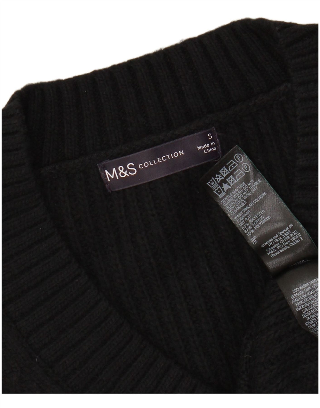 Marks & Spencer Ανδρικό γιλέκο Tank Top Μικρό Μαύρο Ακρυλικό
