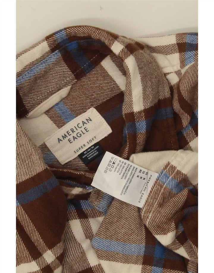 Ανδρικό φανελένιο πουκάμισο American Eagle, μεσαίο καφέ βαμβακερό