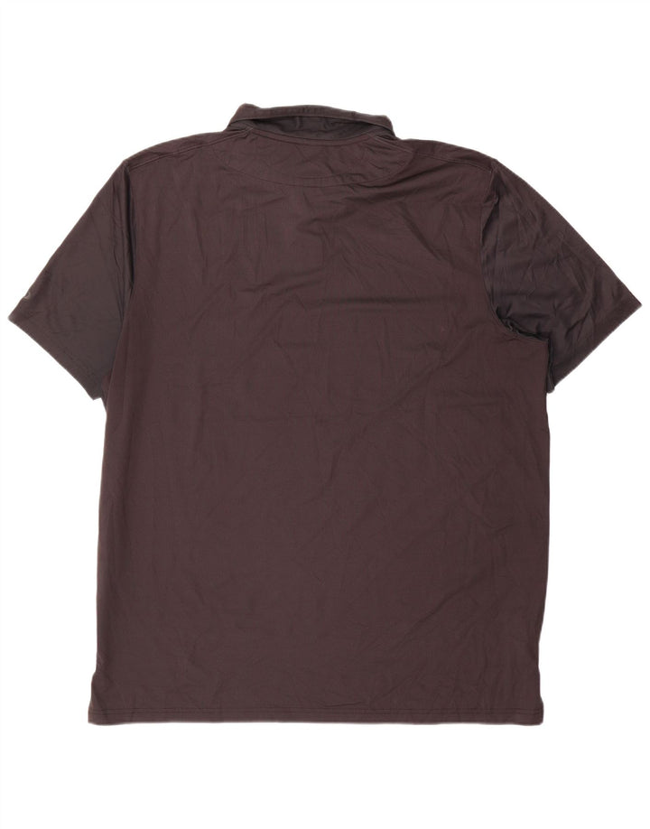 Ανδρικό πουκάμισο πόλο Oakley 2XL μαύρο ριγέ πολυεστέρα