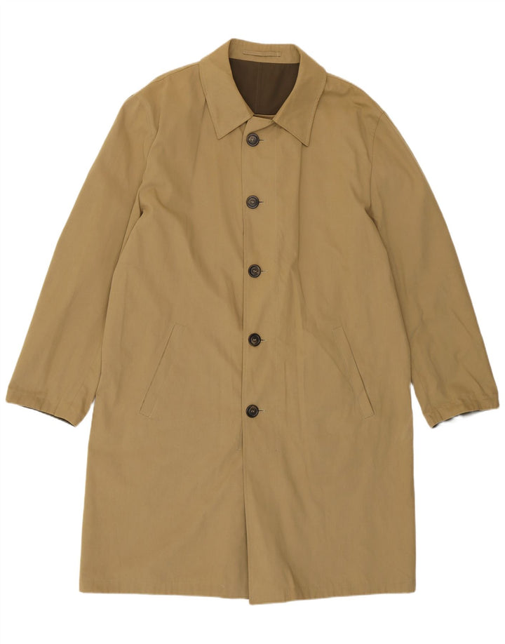 Ermenegildo Zegna Ανδρικό μαλακό αναστρέψιμο πανωφόρι IT 54 2XL Khaki Polyester