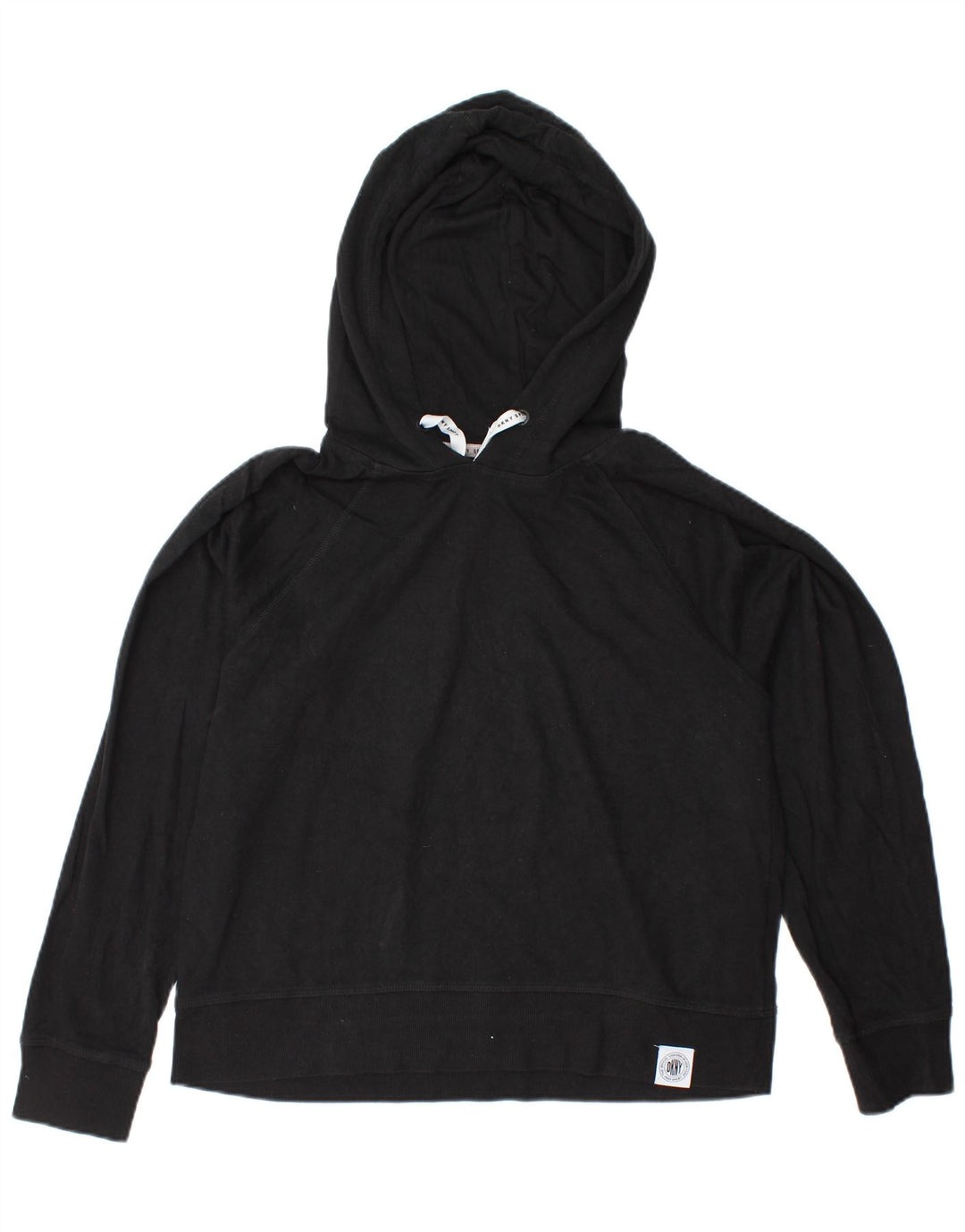 DKNY Γυναικείο Hoodie Jumper UK 14 Medium Black Cotton