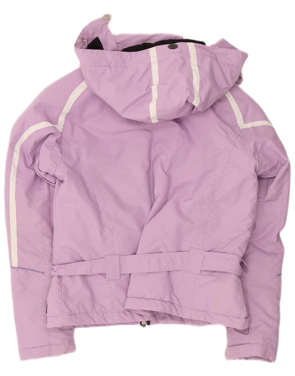 Brugi γυναικείο μπουφάν σκι με κουκούλα UK 16 Large Purple Colorblock Polyester