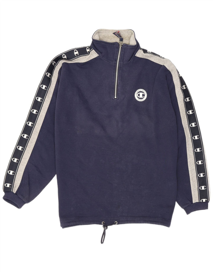Ανδρικό γραφικό φούτερ Champion Jumper Medium Navy Blue Colourblock