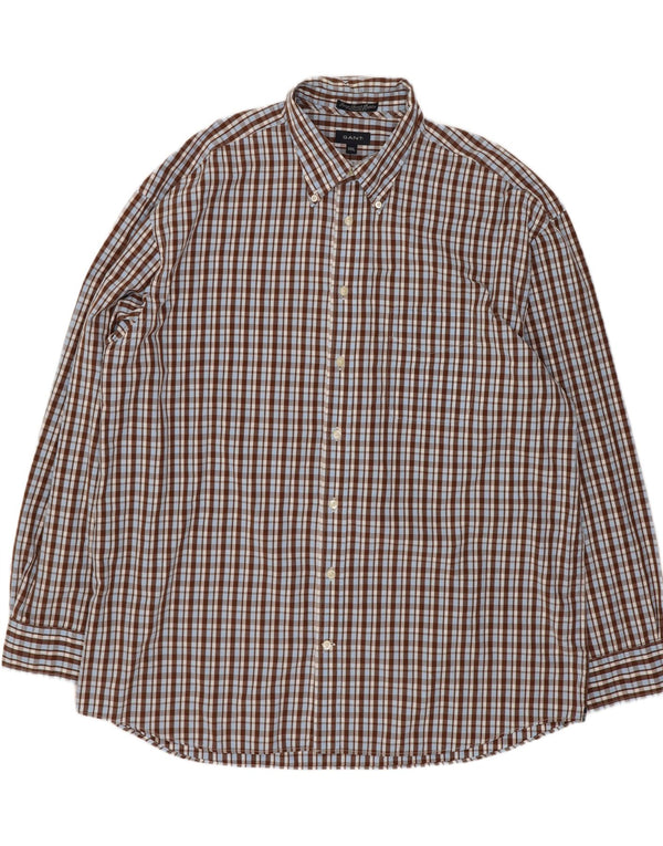 Ανδρικό πουκάμισο Gant Regular Fit 3XL Καφέ βαμβακερό καρό